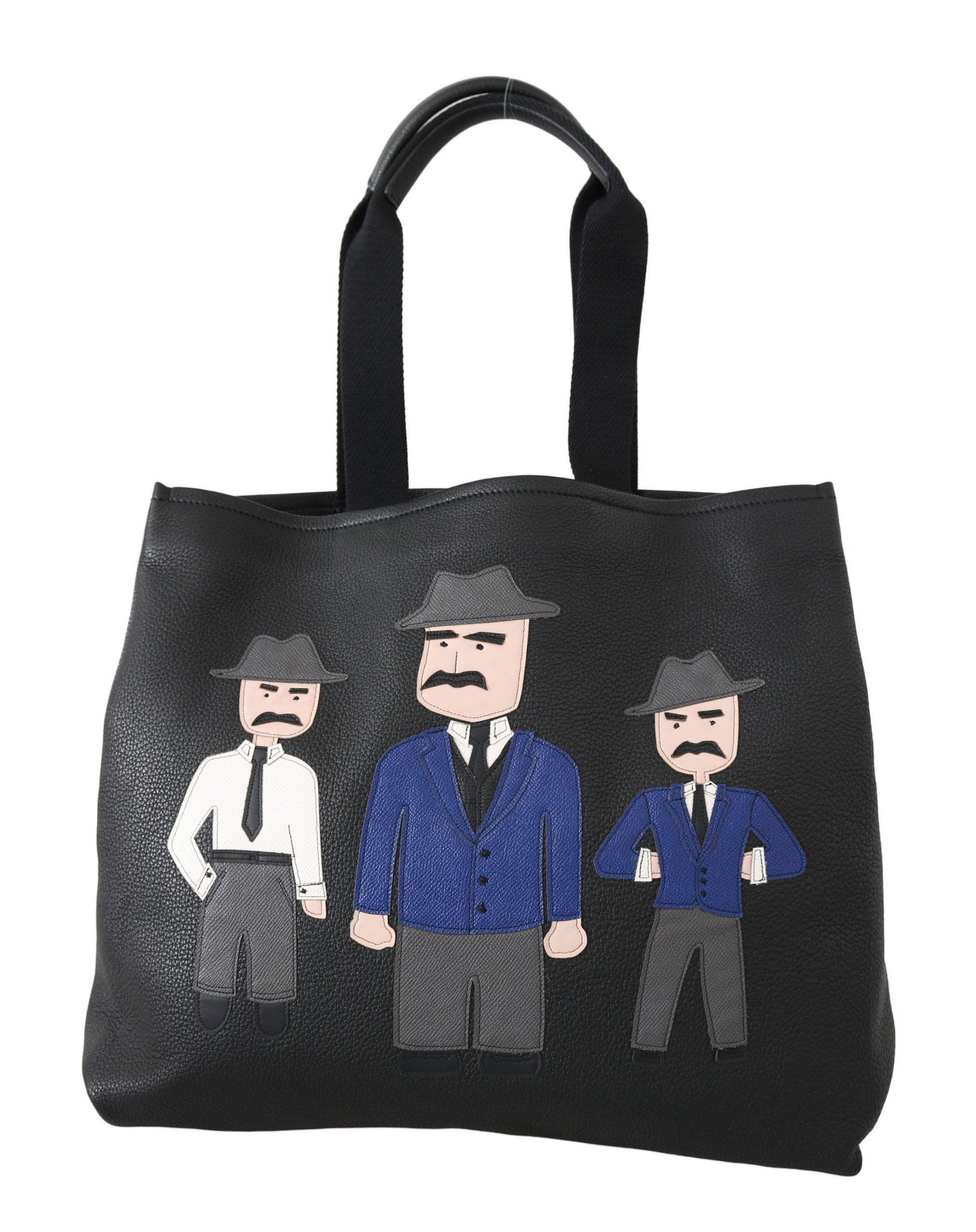 Dolce & Gabbana Schwarze Leder-Tragetasche für Reisen, Einkaufen und Fitnessstudio #DGFAMILY