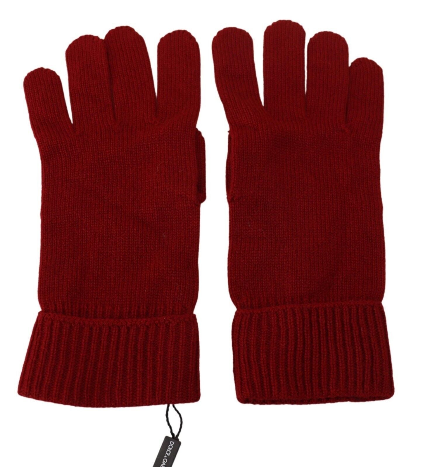 Dolce & Gabbana Rote Herrenhandschuhe aus 100 % Kaschmir