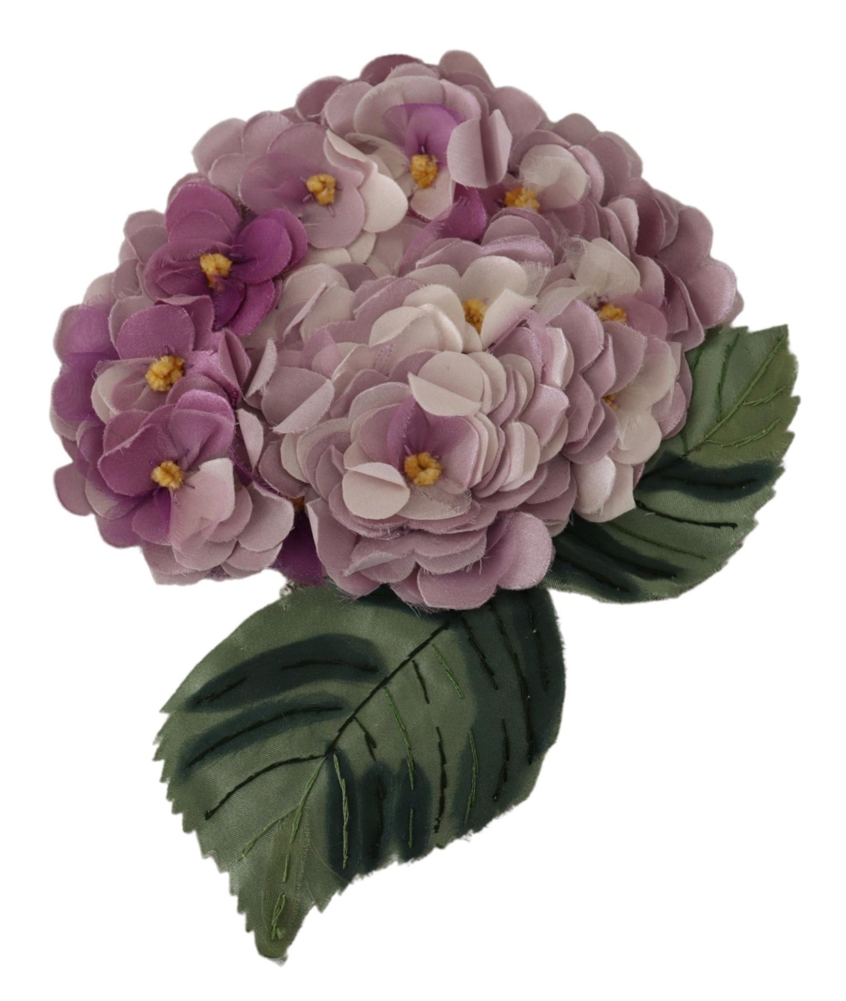 Dolce & Gabbana Damen-Brosche aus Messing mit Blumenmuster in Lila und Gold