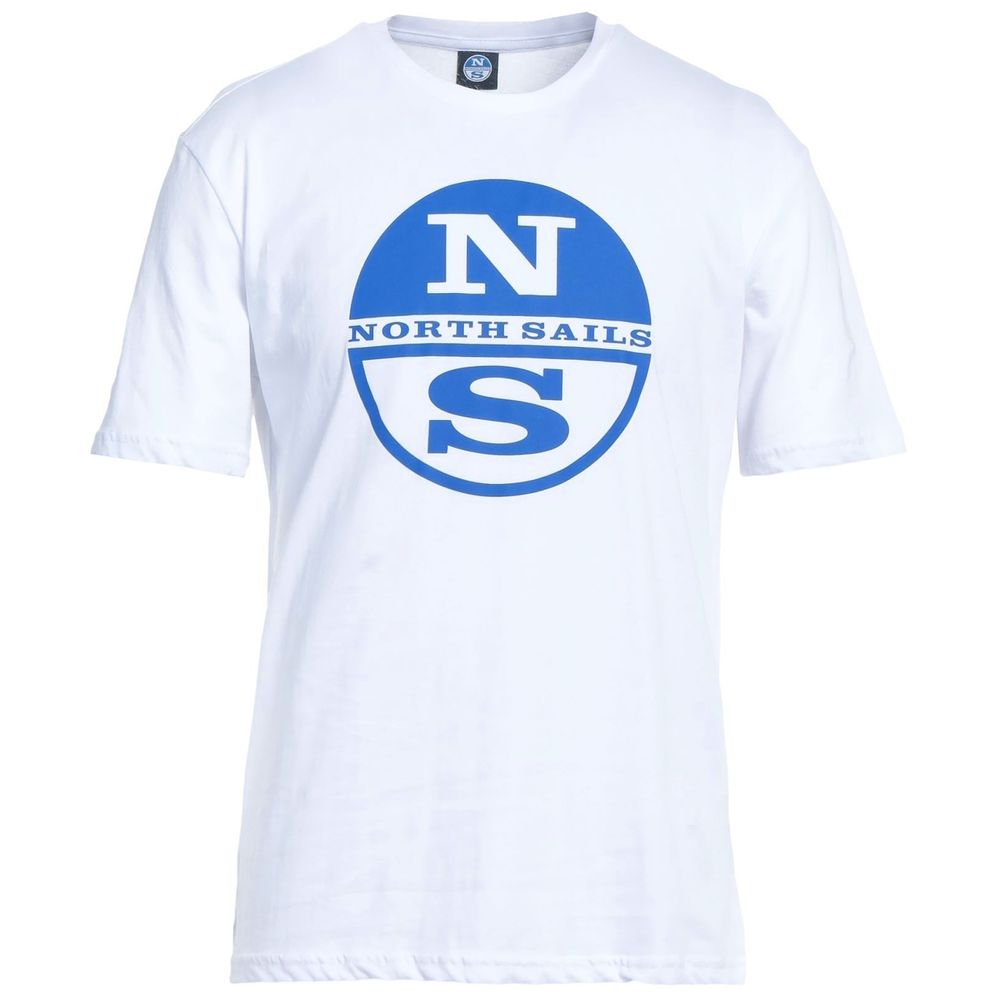 North Sails – Baumwoll-T-Shirt mit Logo in strahlendem Weiß