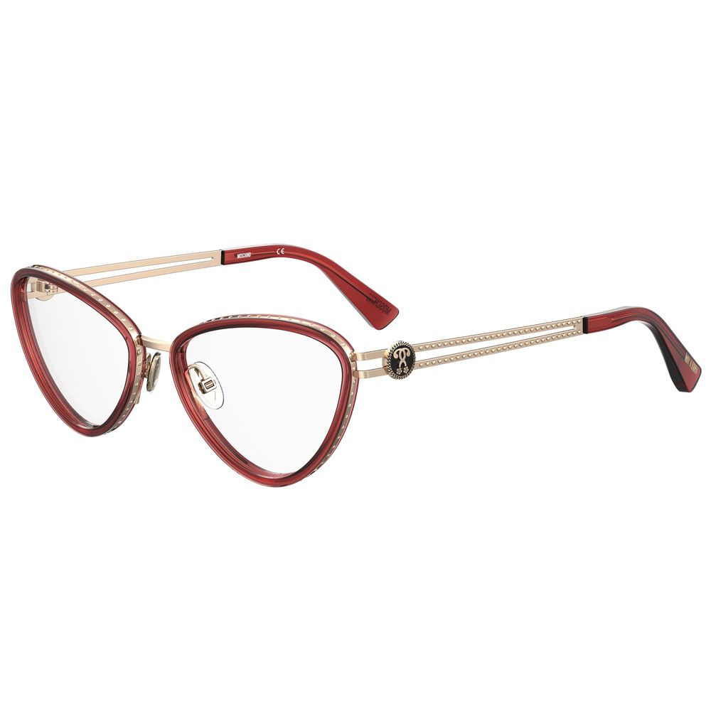 Moschino – Burgunderrote Metallrahmen