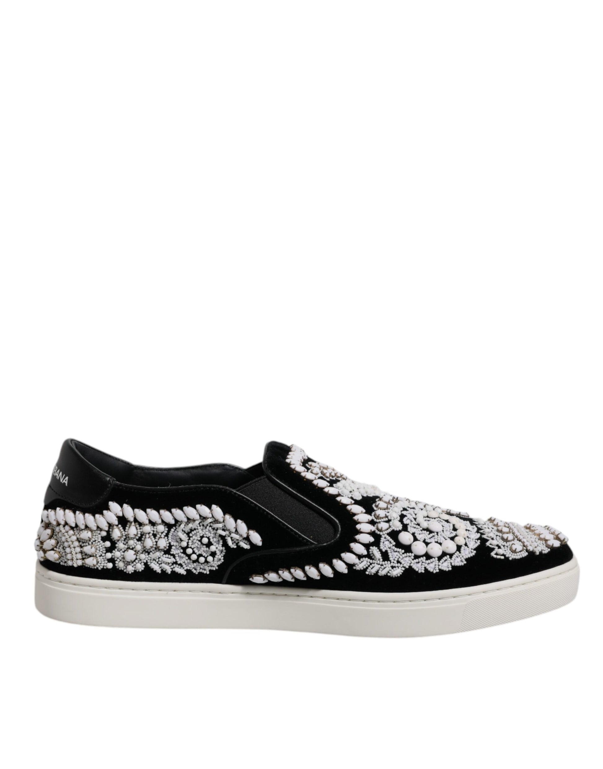 Dolce & Gabbana – London – Schwarze Slipper mit Verzierung für Herren