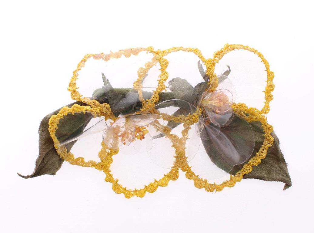 Dolce & Gabbana Floral Transparent HANDGEFERTIGTE Brosche