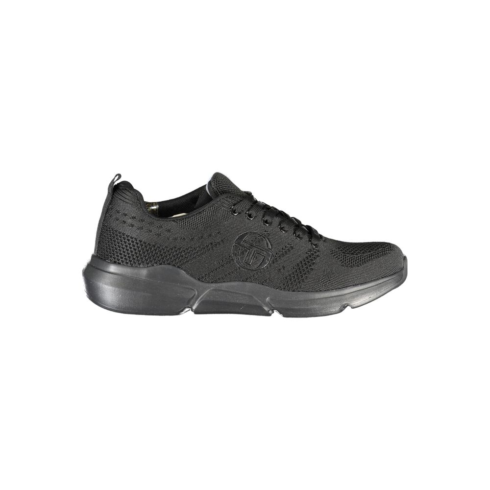 Sergio Tacchini – Elegante schwarze Schnür-Sneaker mit Kontrastdetails