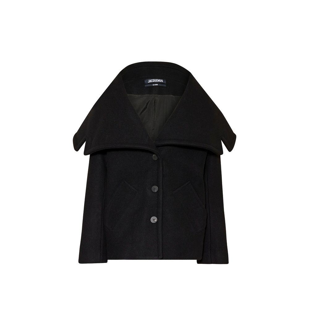 Jacquemus Le Caban Caruso Jacke mit drapiertem Kragen