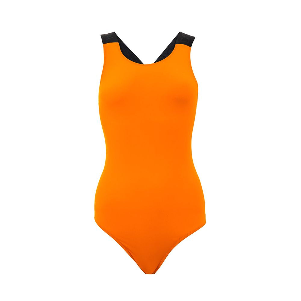 Dolce & Gabbana Orangefarbener Polyester-Badeanzug