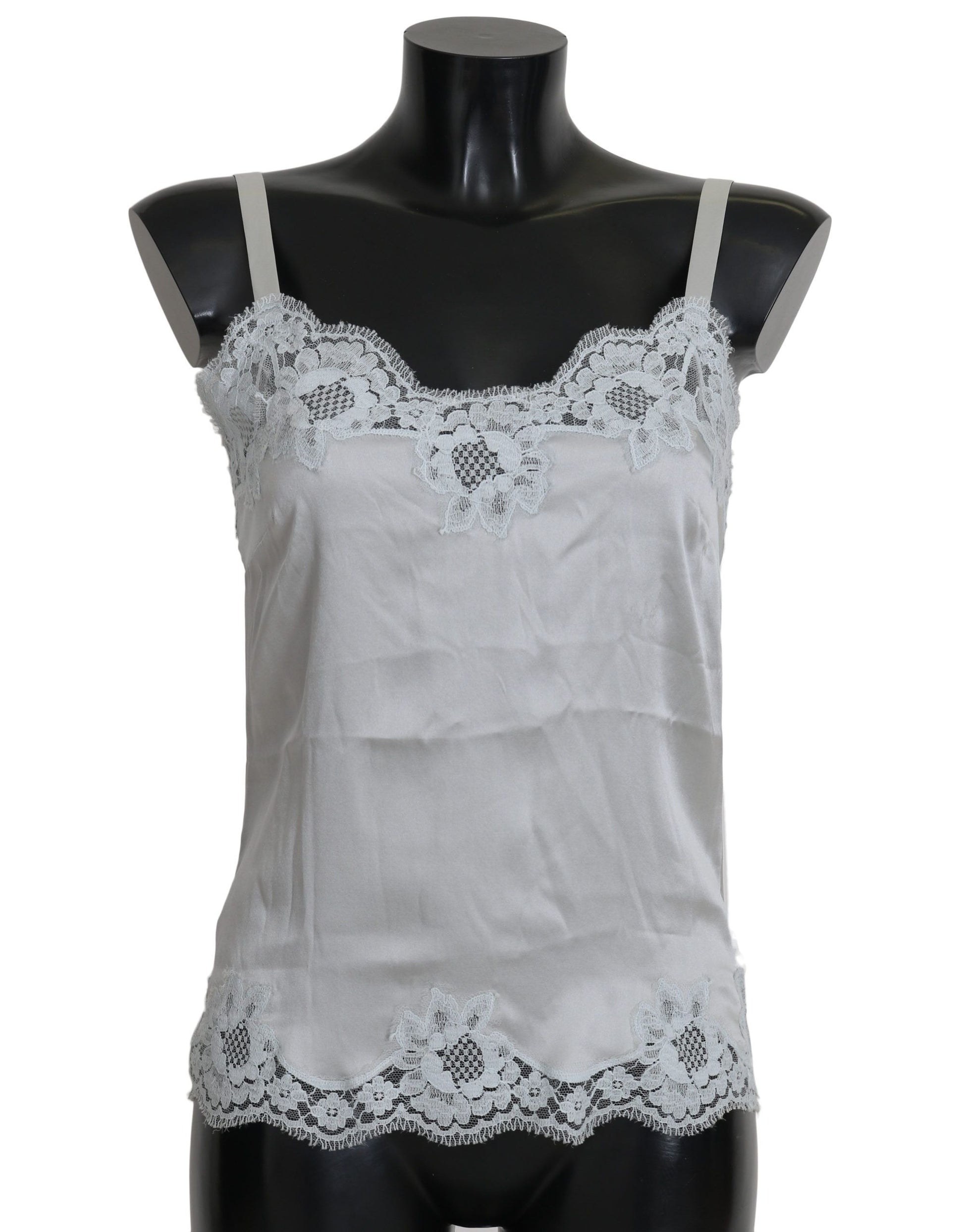 Dolce & Gabbana Grünes Seidenspitzenkleid, Chemisole-Dessous