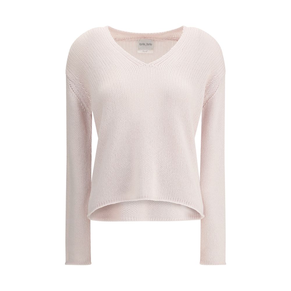 Forte_Forte Pullover aus Kaschmir und Wolle mit V-Ausschnitt