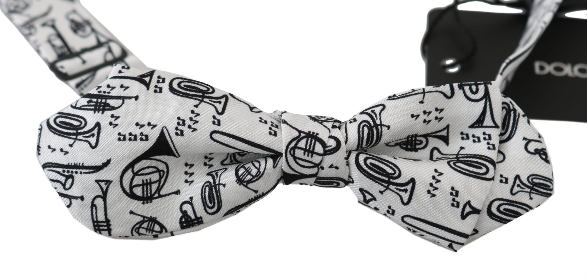 Nœud papillon Dolce & Gabbana blanc Instruments réglable pour homme