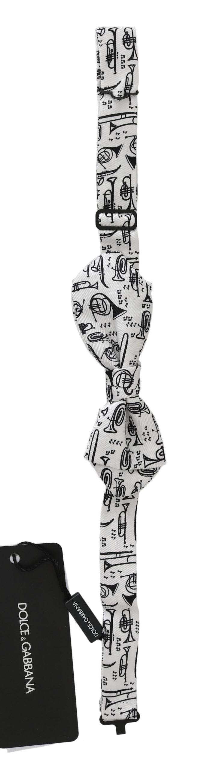 Nœud papillon Dolce & Gabbana blanc Instruments réglable pour homme