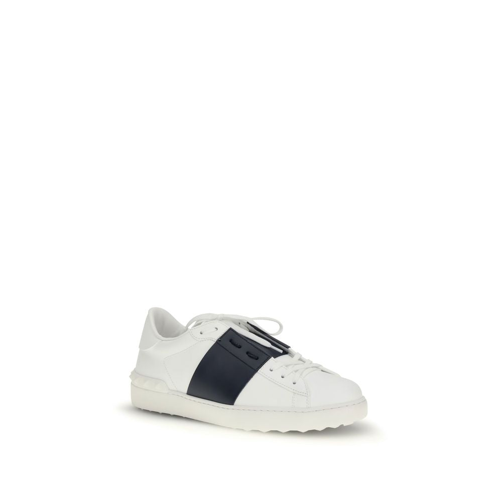 Baskets basses en cuir de veau bleu Bos Taurus Valentino Garavani
