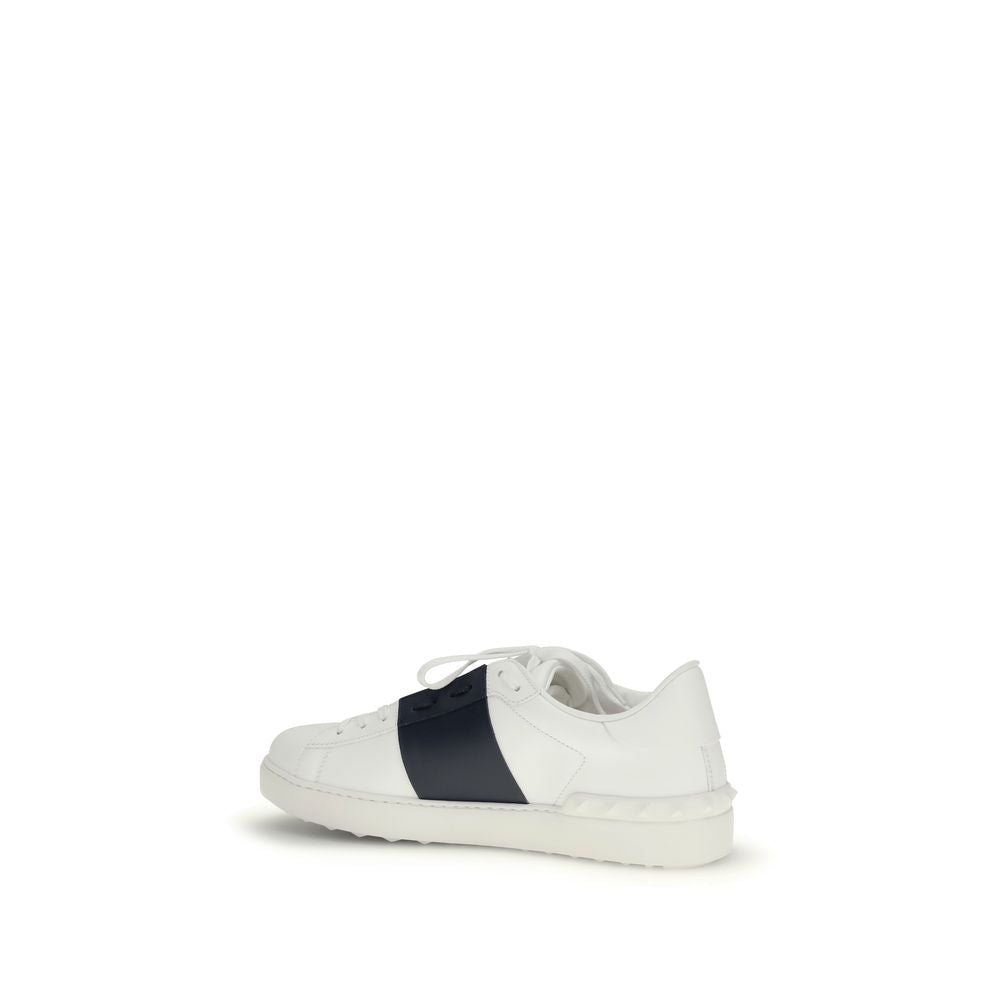 Baskets basses en cuir de veau bleu Bos Taurus Valentino Garavani