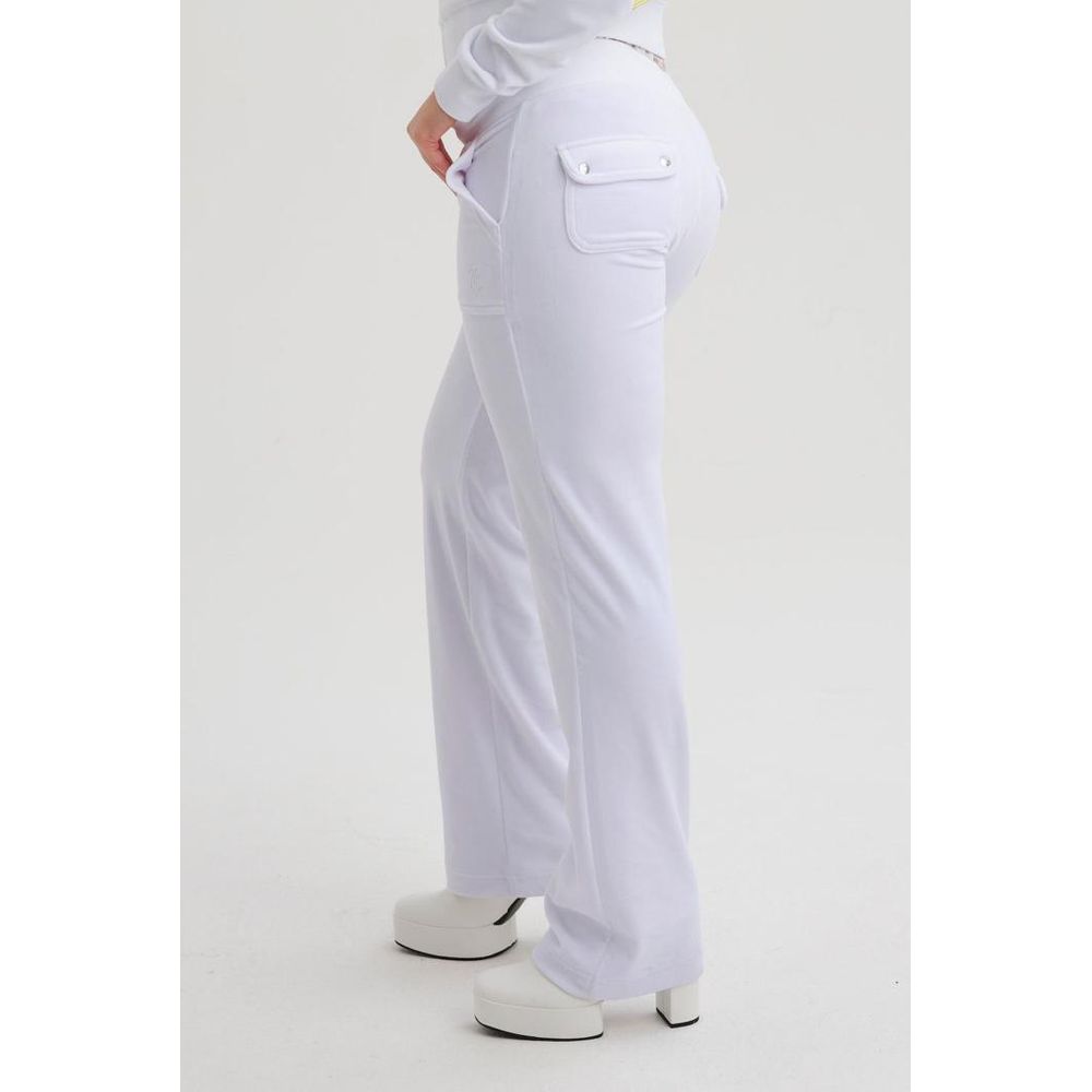 Pantalon décontracté blanc en polyester Juicy Couture