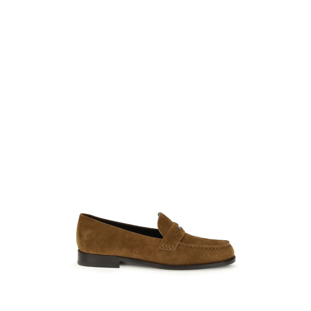 Mocassins à enfiler Tory Burch en cuir de veau beige Bos Taurus