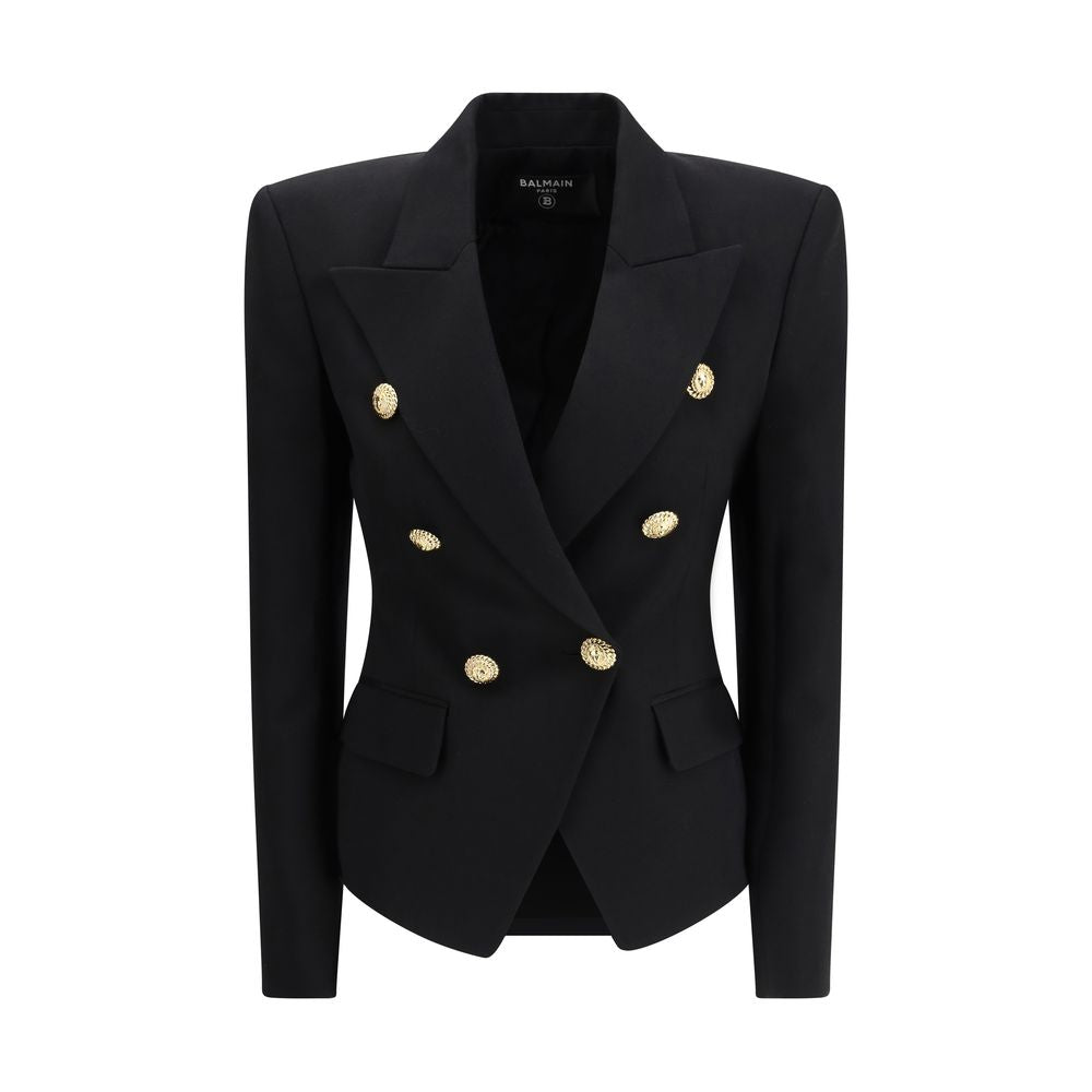 Blazer Balmain Oves Aries en Laine Noire