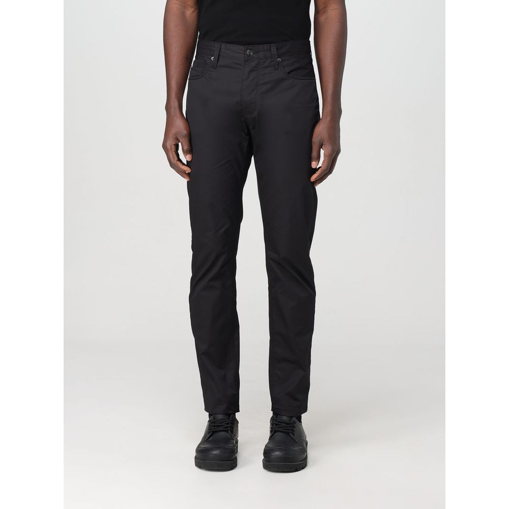 Pantalon décontracté Emporio Armani noir en coton