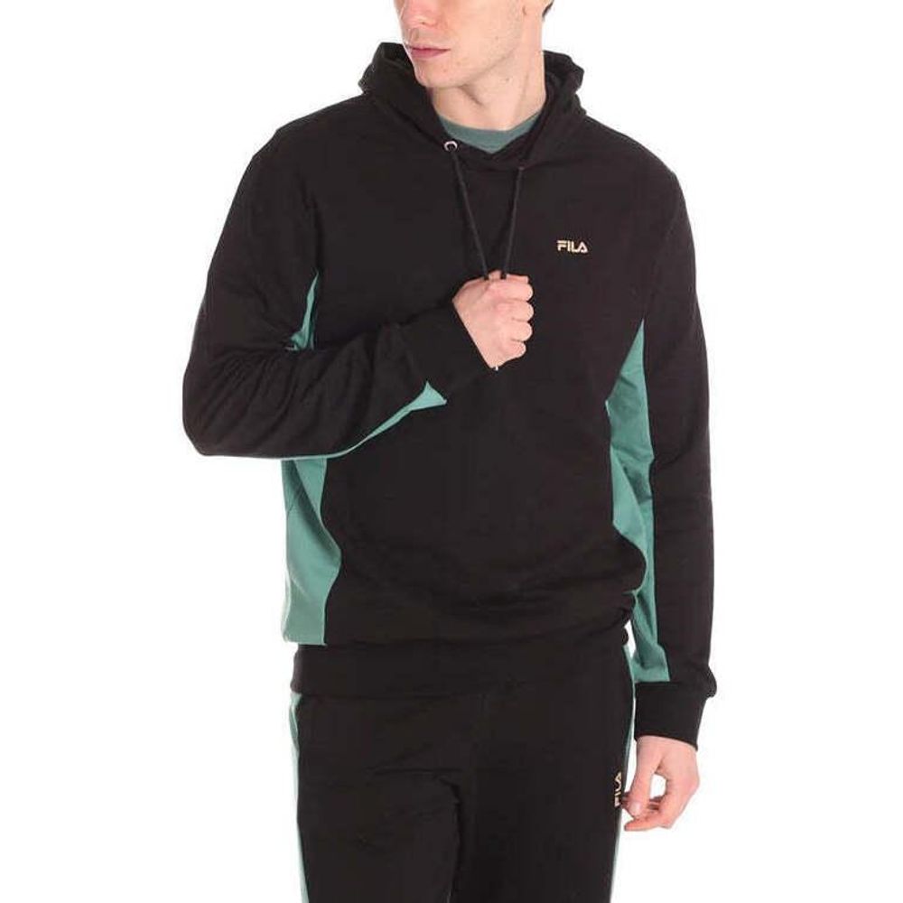 Sweat-shirt en coton noir Fila