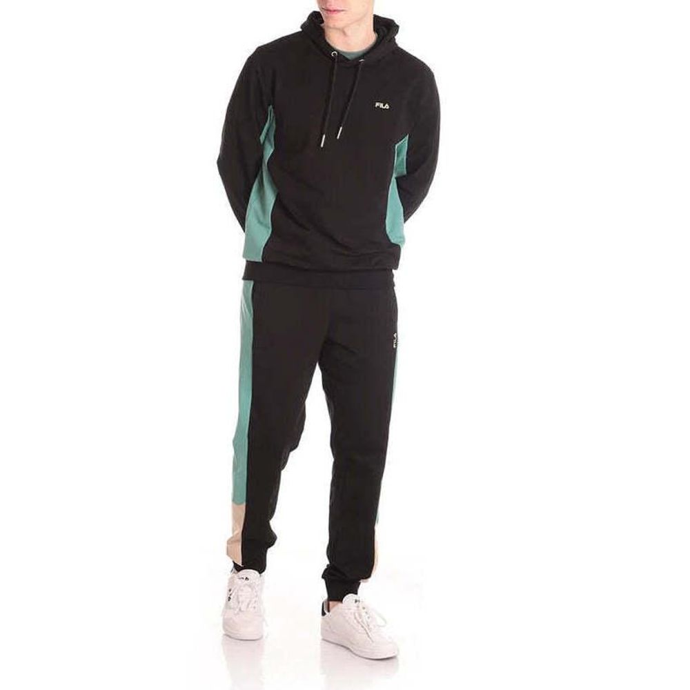 Sweat-shirt en coton noir Fila