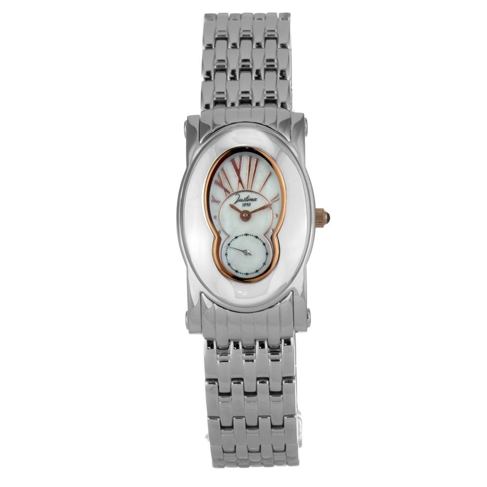 Montre habillée Justina en acier inoxydable argenté