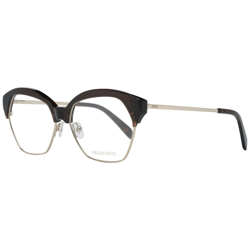 Lunettes (monture) en métal marron Emilio Pucci