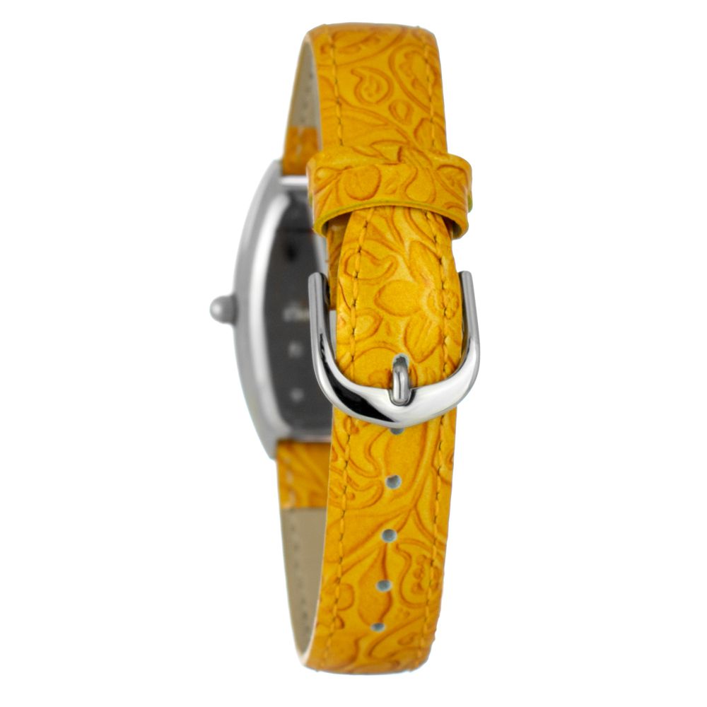 Montre bracelet en cuir orange JUSTINA