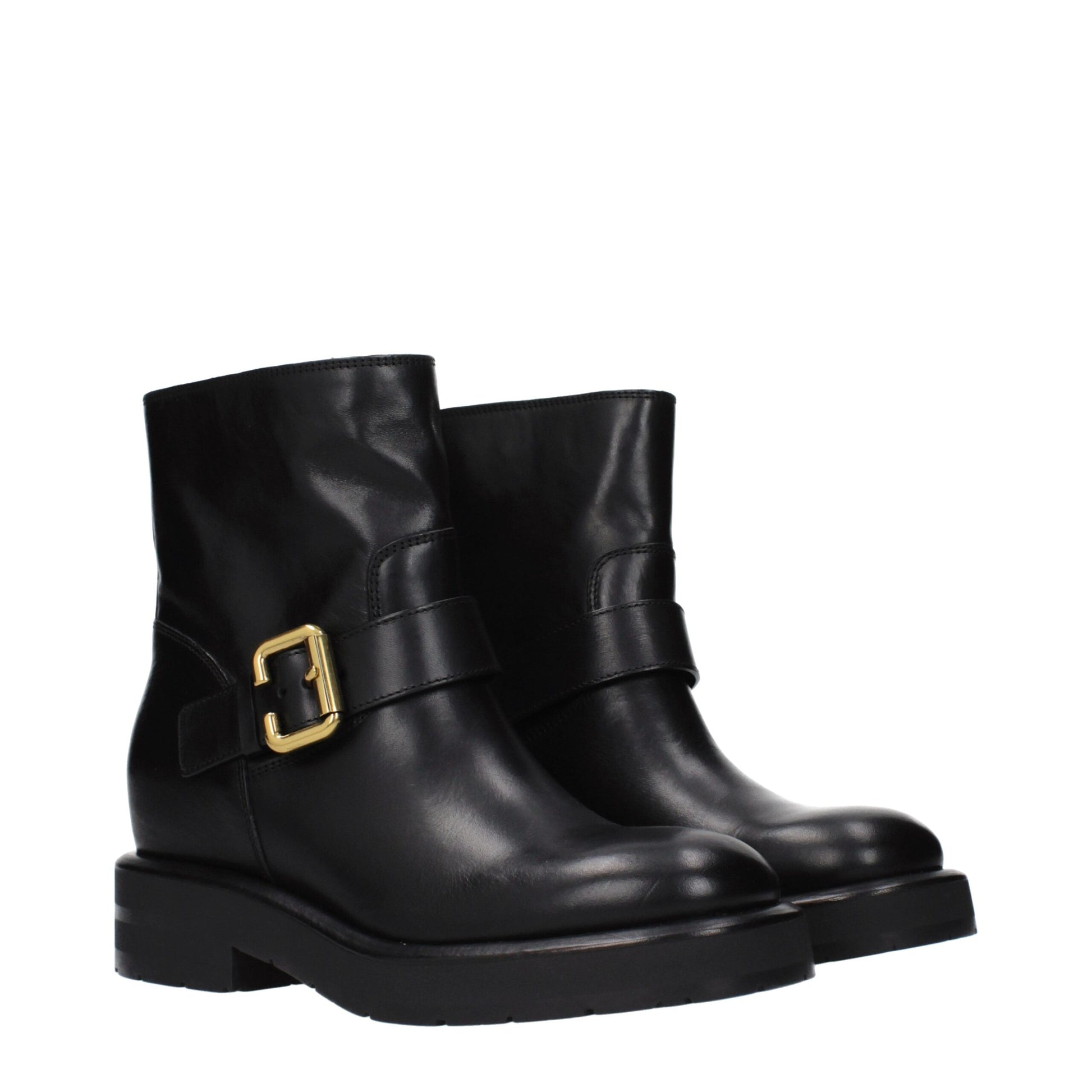 Bottines Chloé en cuir noir