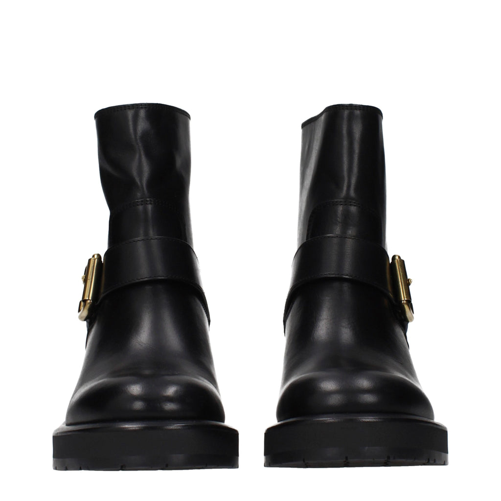 Bottines Chloé en cuir noir