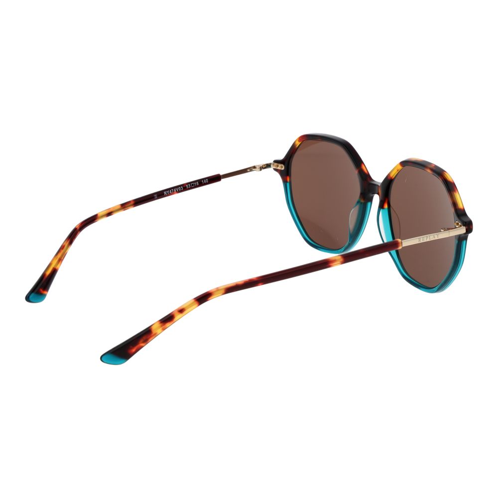 Lunettes de soleil Replay en plastique marron