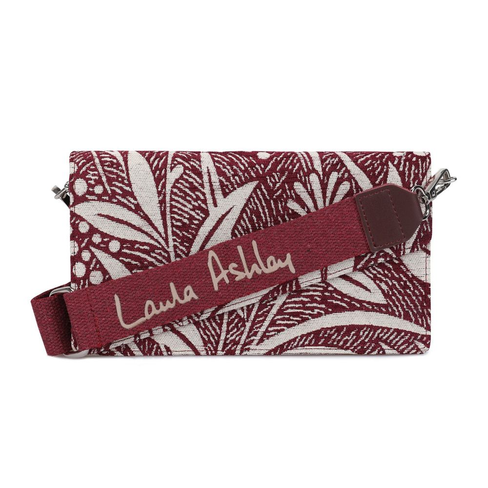 LAURA ASHLEY Gray Fabric Handbag