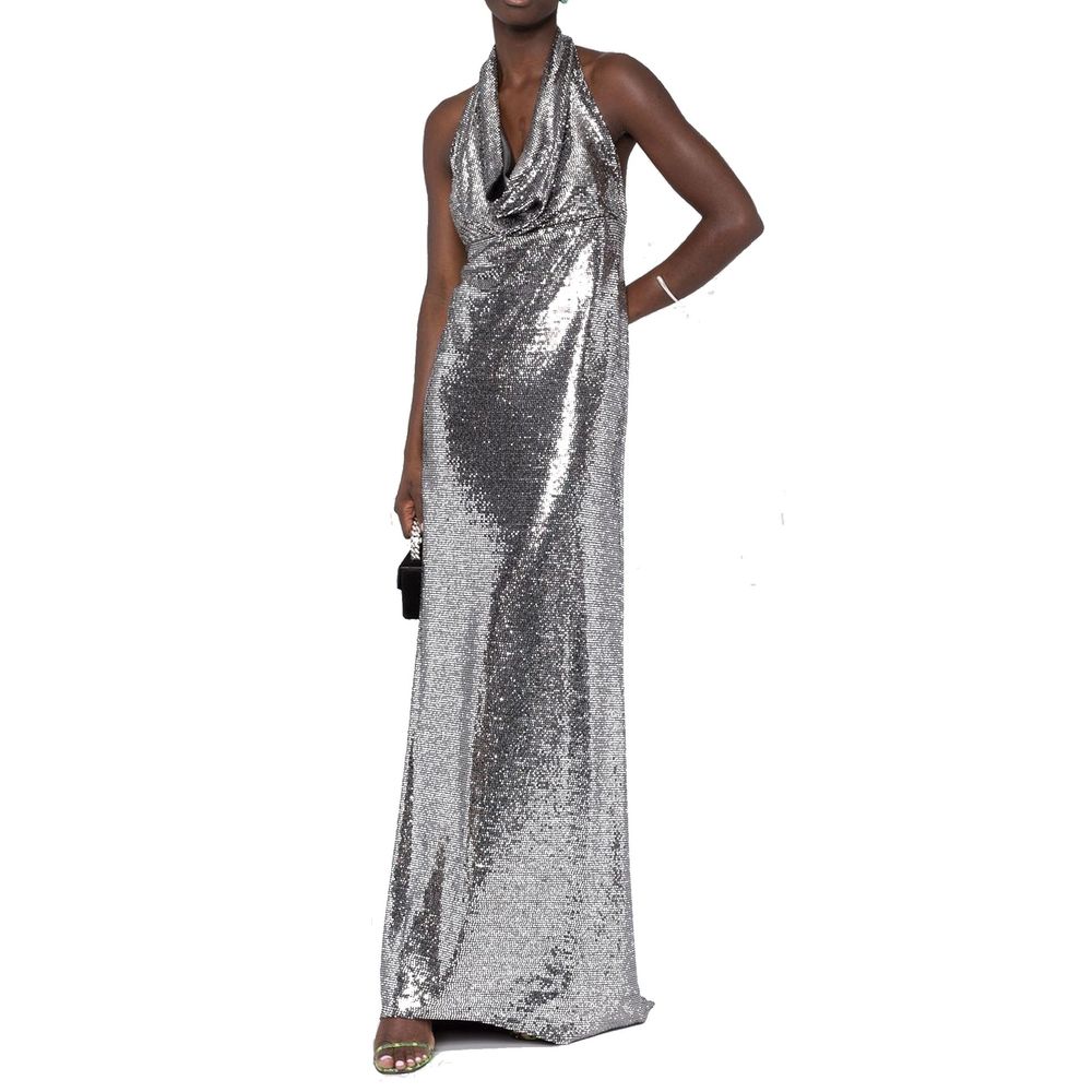 Robe de cocktail BLANCA VITA en élasthanne argenté