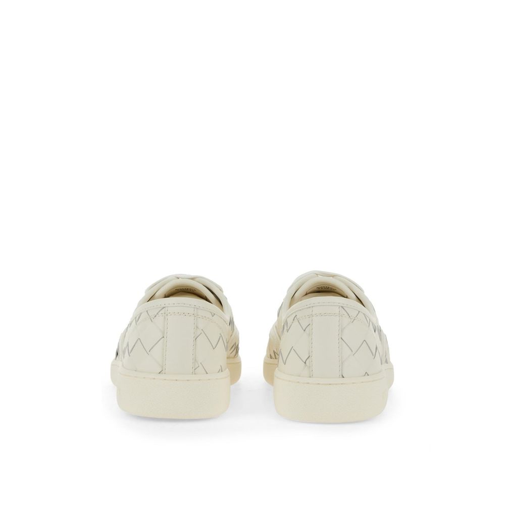 Baskets basses Bottega Veneta en cuir de veau blanc