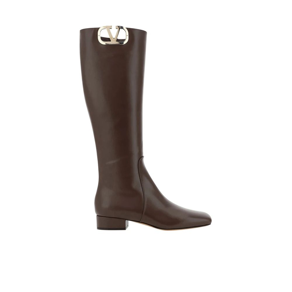 Bottes Valentino Garavani en veau marron