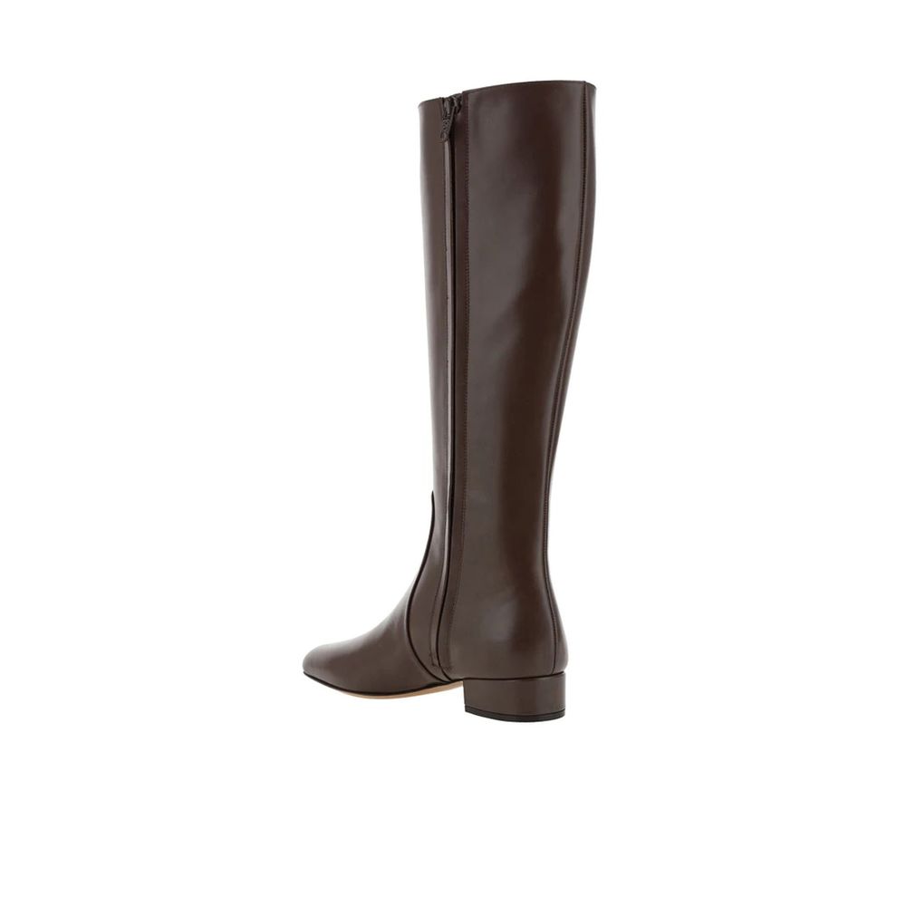 Bottes Valentino Garavani en veau marron