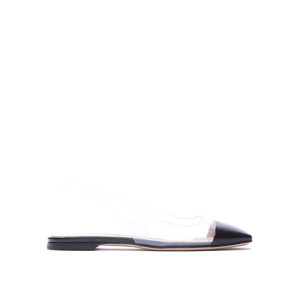 Ballerines Gianvito Rossi noires en plexiglas
