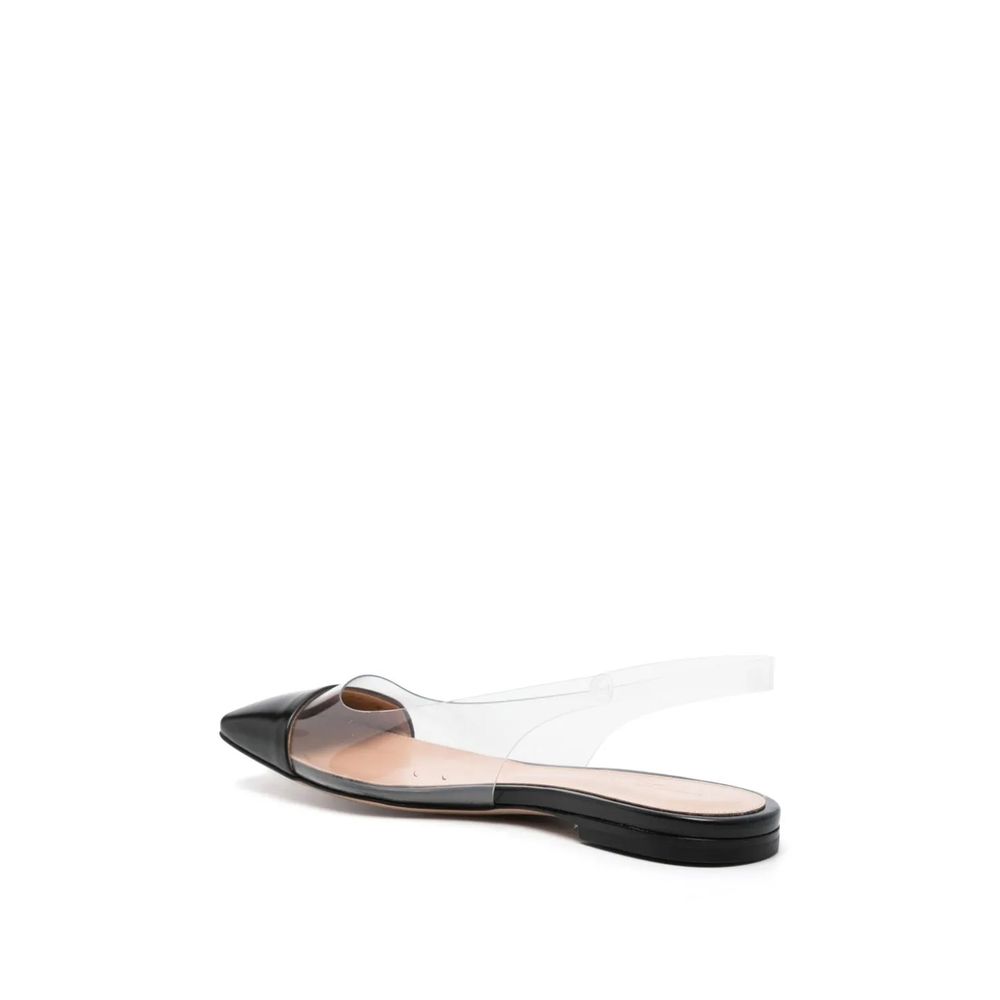 Ballerines Gianvito Rossi noires en plexiglas