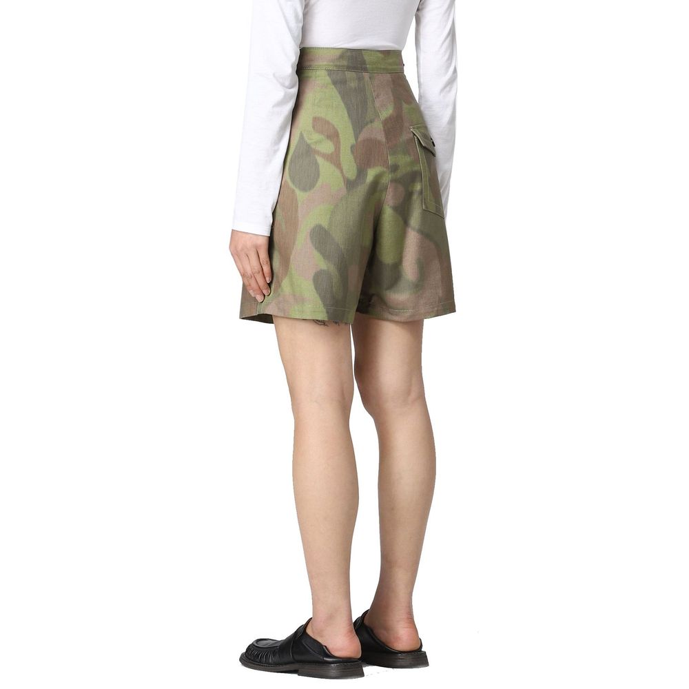 Marni Bicolor Cotton Bermuda Shorts