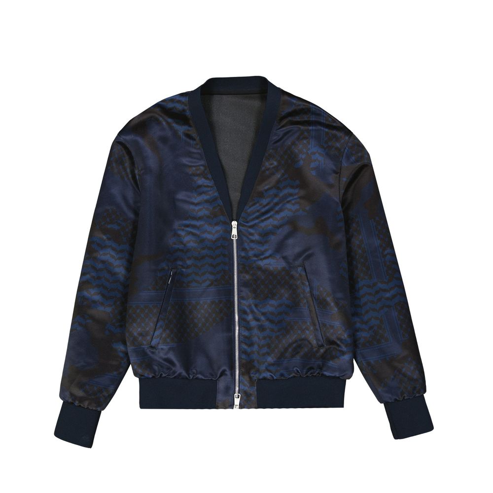 Blouson aviateur Neil Barrett en polyester bleu