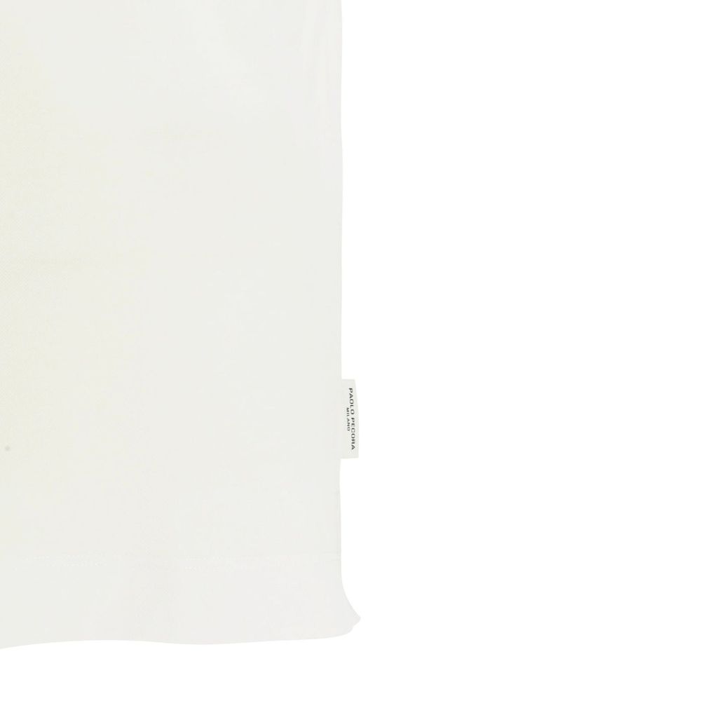T-shirt en coton blanc Paolo Pecora Milano