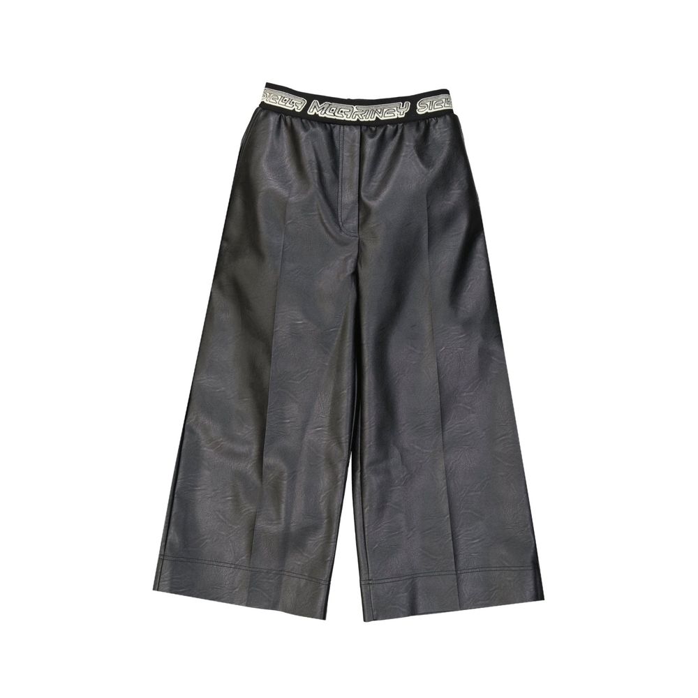 Pantalon en cuir noir Stella McCartney