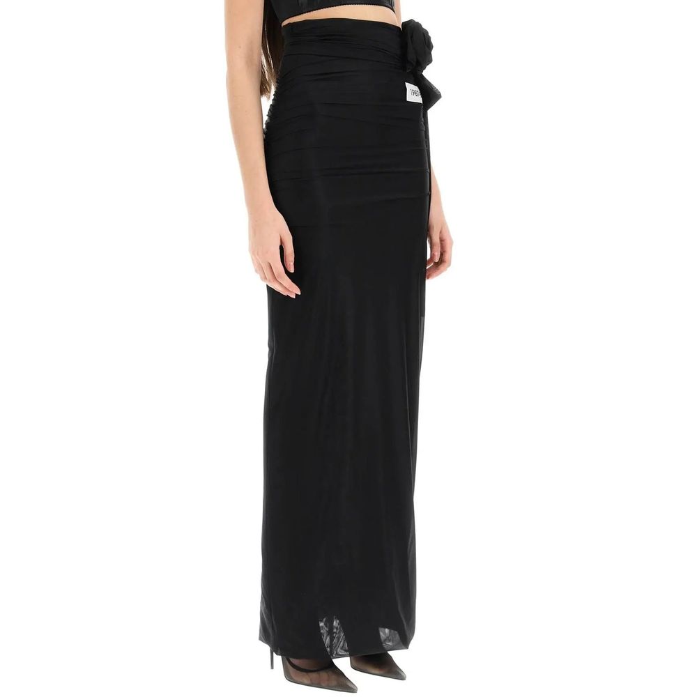 Jupe longue Dolce & Gabbana en élasthanne noir