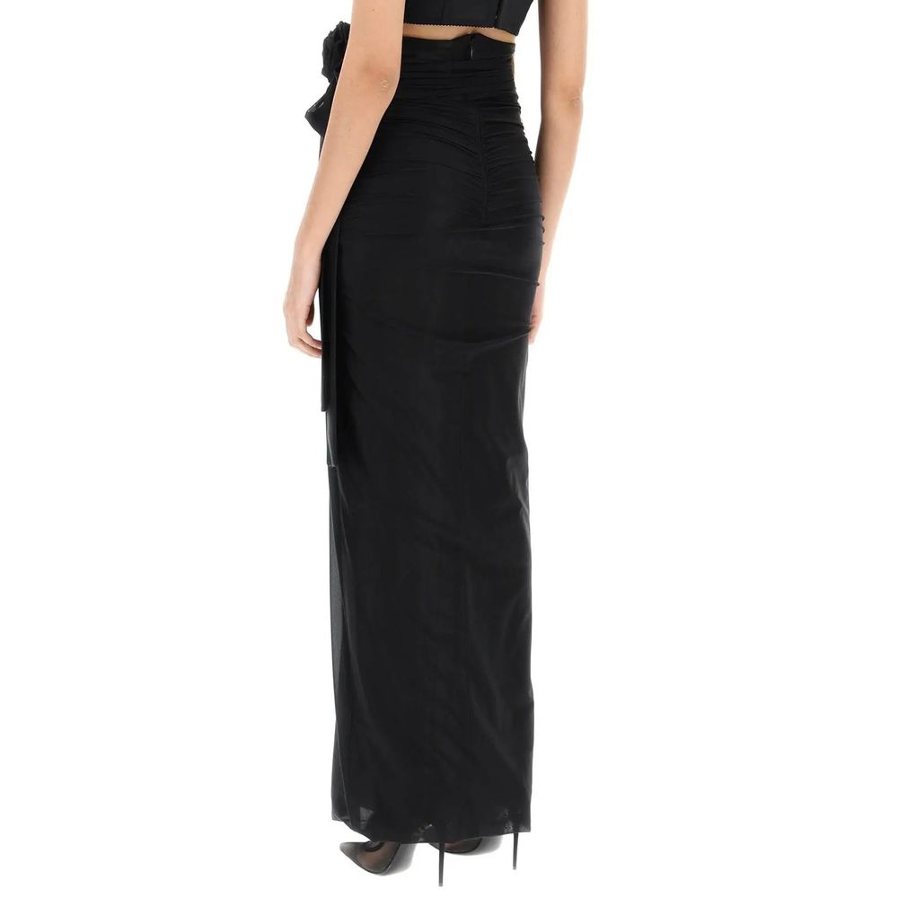 Jupe longue Dolce & Gabbana en élasthanne noir