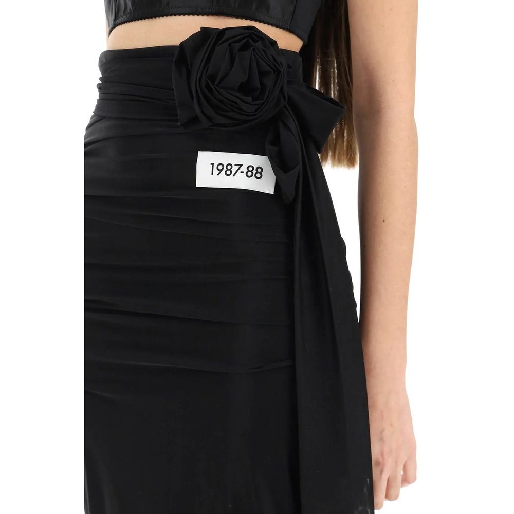 Jupe longue Dolce & Gabbana en élasthanne noir