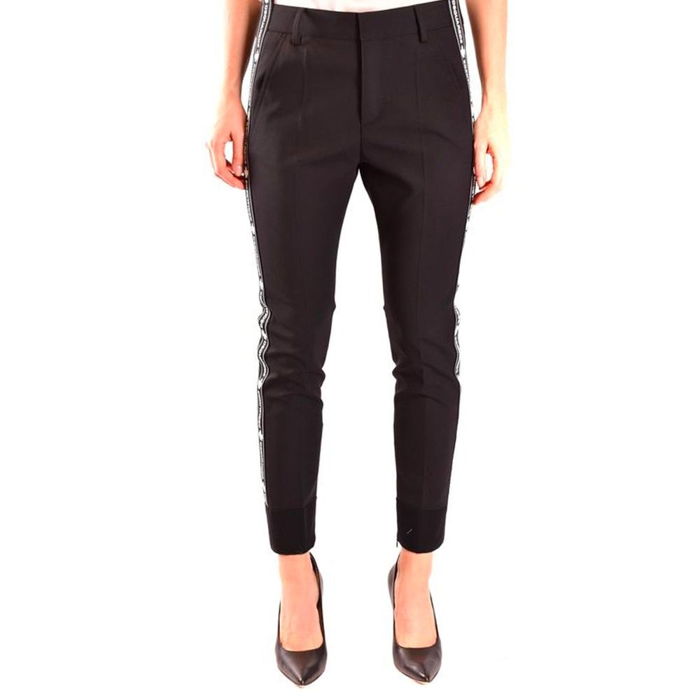 Dsquared² Pantalon habillé noir en laine
