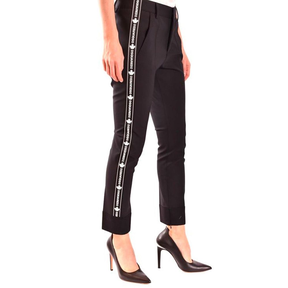 Dsquared² Pantalon habillé noir en laine