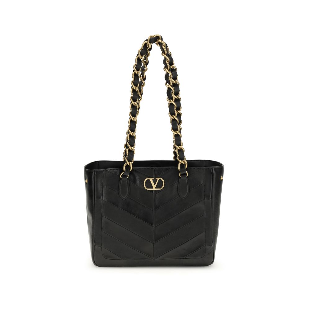 Sac porté épaule Valentino Garavani en cuir nappa noir / veau Bos Taurus