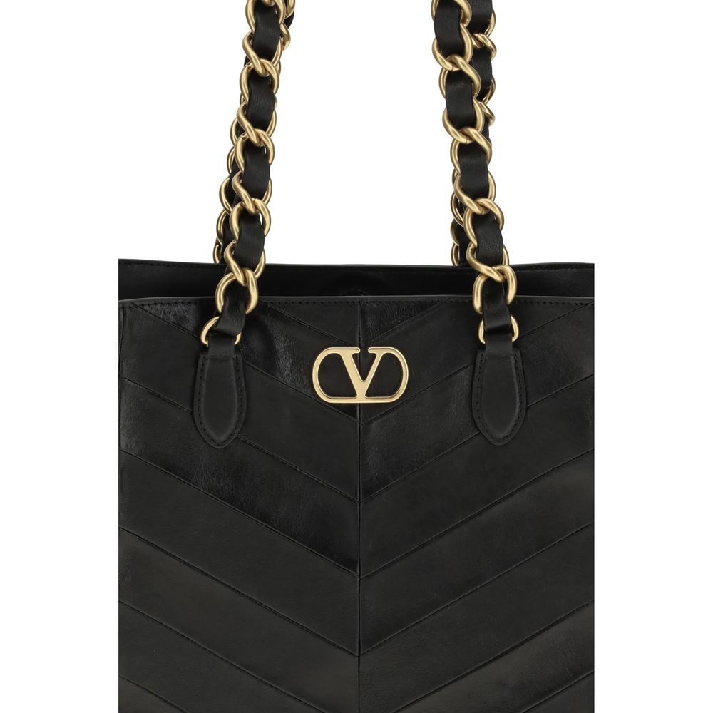 Sac porté épaule Valentino Garavani en cuir nappa noir / veau Bos Taurus