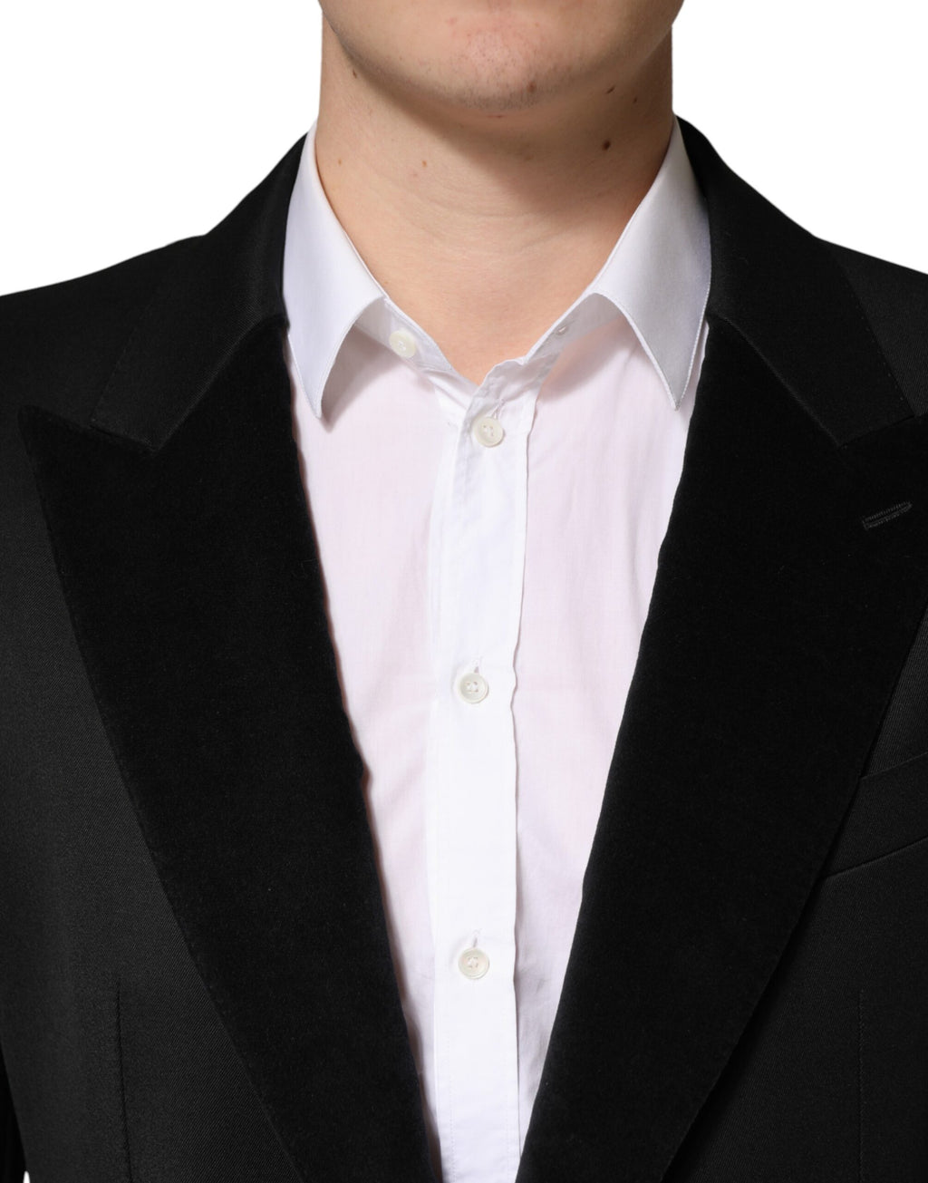 Veste blazer Dolce & Gabbana noire en laine, simple boutonnage