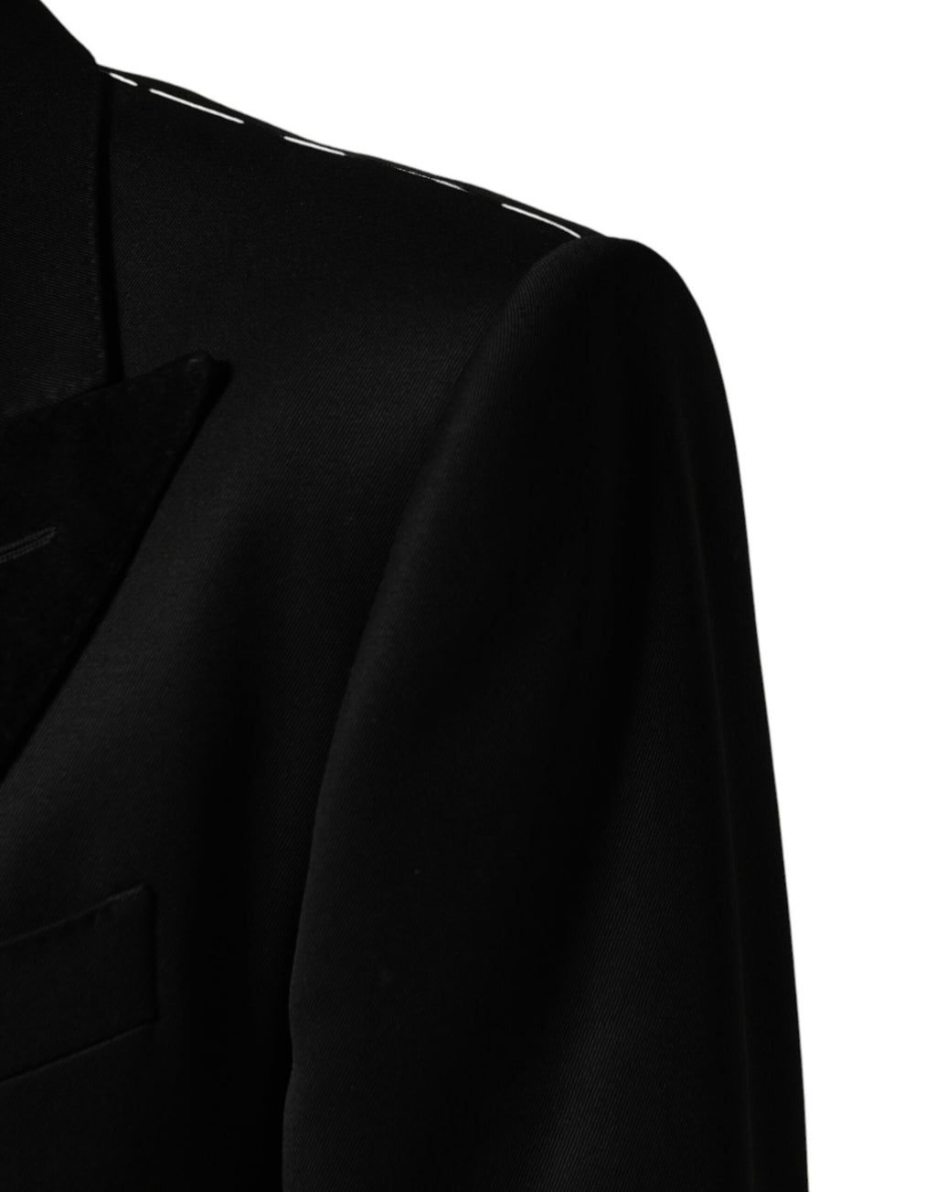 Veste blazer Dolce & Gabbana noire en laine, simple boutonnage