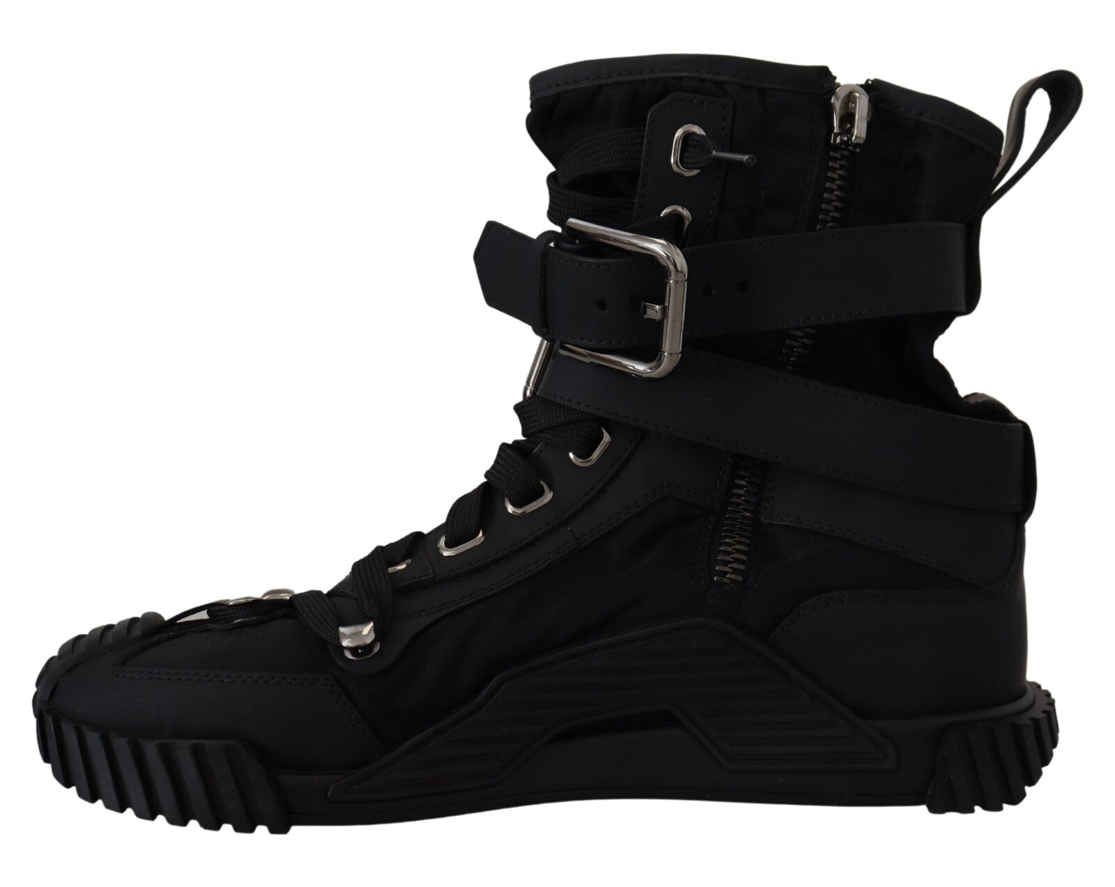 Chaussures montantes en nylon noir Dolce & Gabbana Sorrento Sneakers