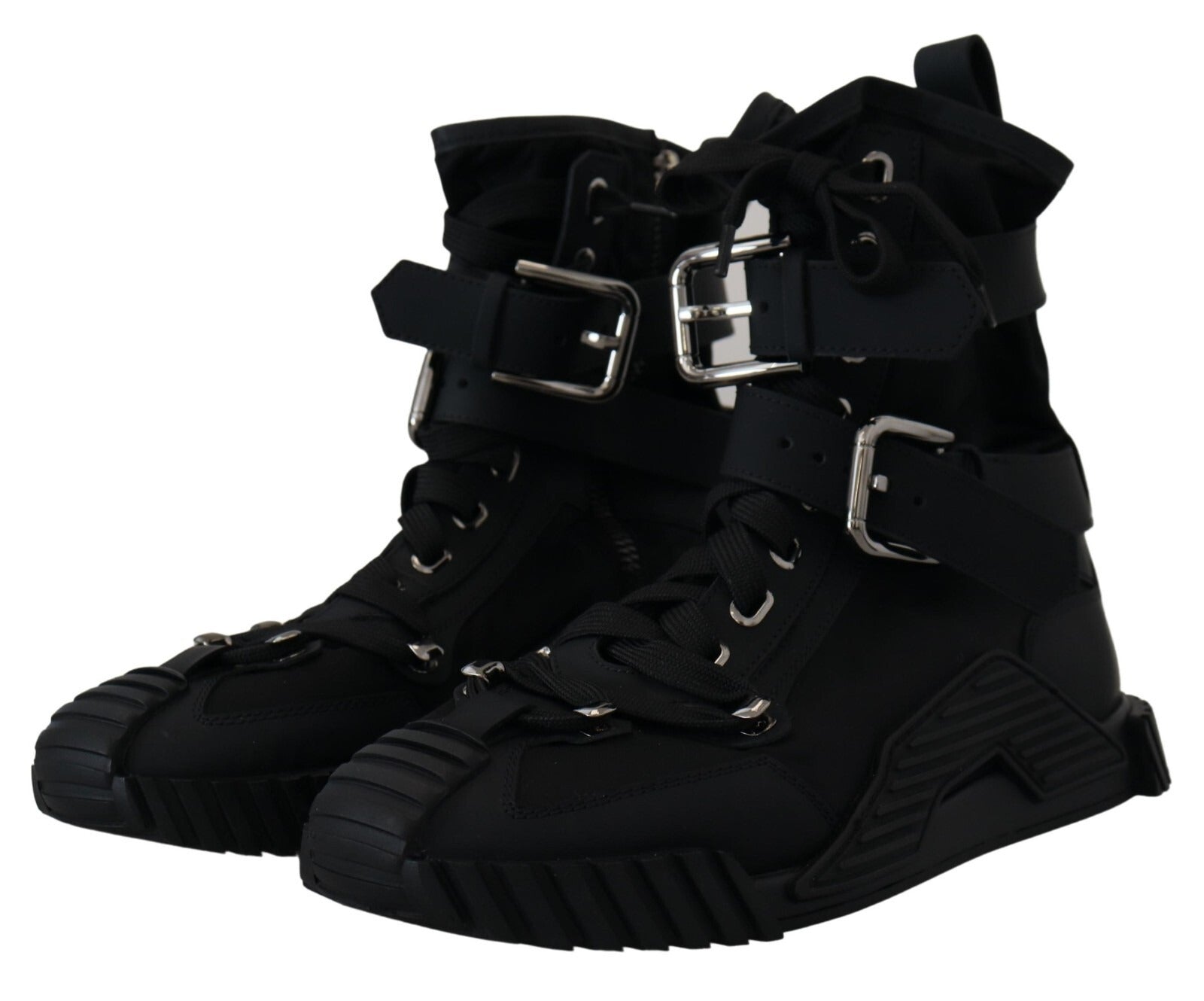 Chaussures montantes en nylon noir Dolce & Gabbana Sorrento Sneakers